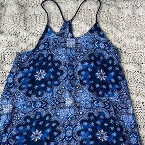 Women’s tank top, Xtra-Small. Color:blue bandana